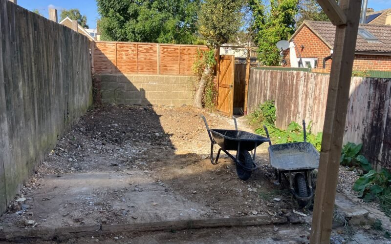 Tidy garden after professional clearance